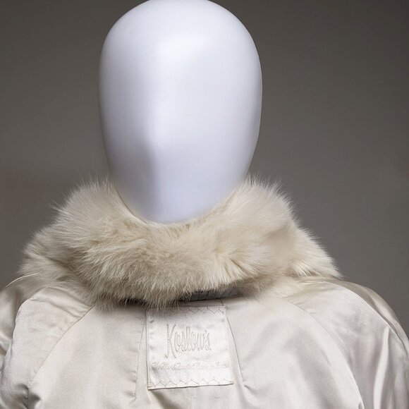 SAGA FOX Natural Blue/Shadow Fox Fur Stroller/Coat - Picture 6 of 12